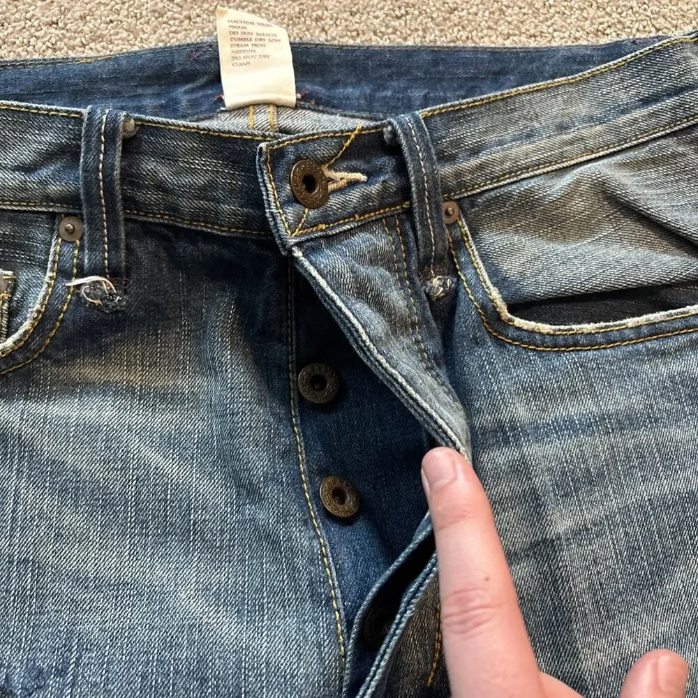 Polo Ralph Lauren Patch Rugby Denim University Relaxed Jeans Men Sz 32/32